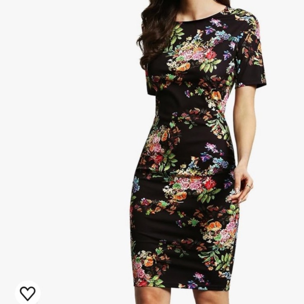 Floral Black Dress